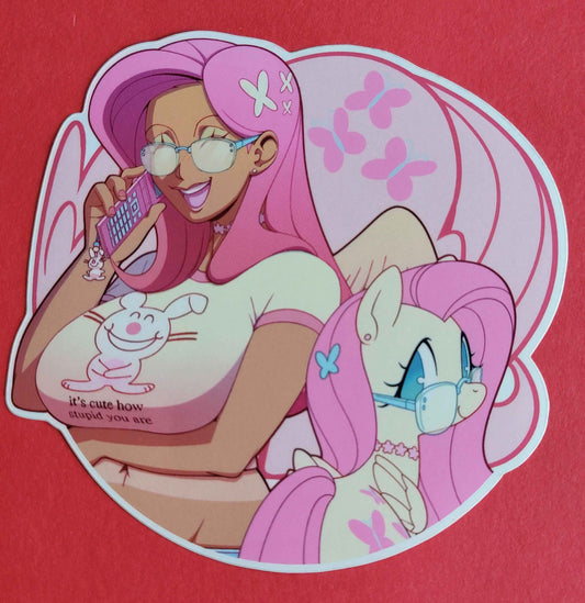 Girly Flutters Sticker
